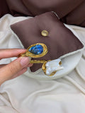 سوار نايلا بحجر الرامبو الأزرق واللؤلؤ الزراعي