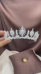 تاج عروس "أمارا" - زيركون - إطلالة ملكية